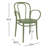 Plastic Outdoor Stacking Dining Armchair-1377296187