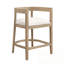Ensemble de 2 tabourets rembourrés en bois avec coussin moelleux