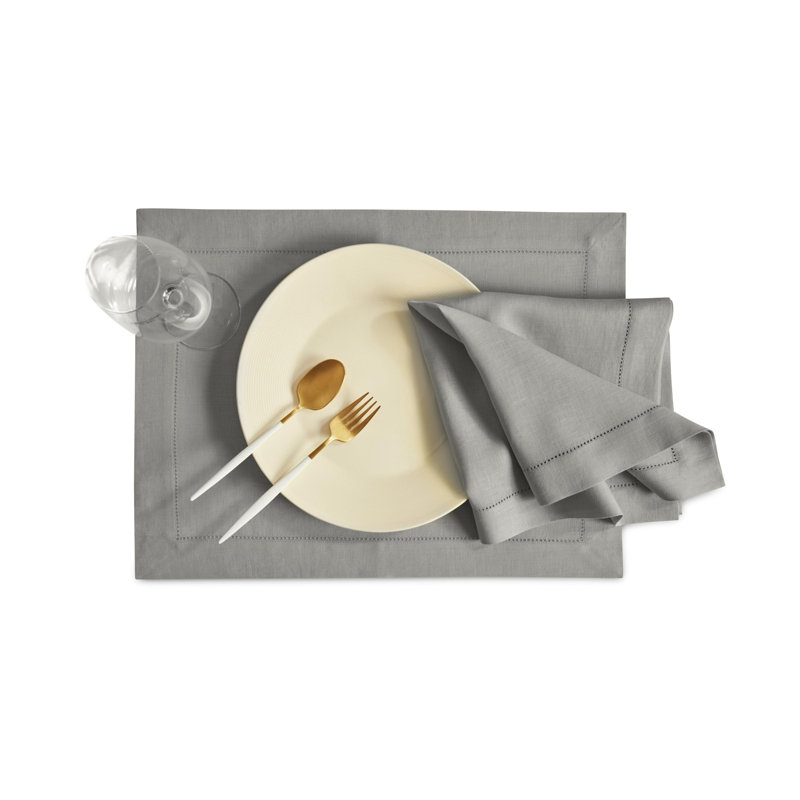 Sonoma - 100% Pure Linen Dinner Napkins (Prewashed), Gray