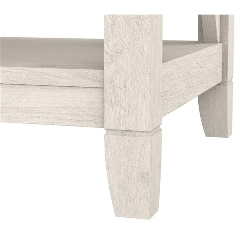 Console étroite avec tiroirs et rangement - Blanc