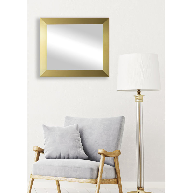 Aureliano Engineered Wood Flat Wall Mirror, 25" H x 25" W 
