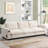 Chenille Sectional Sofa with Bluetooth Speaker,Comfy Cloud Couch Set with Drop Down Table-1670368266