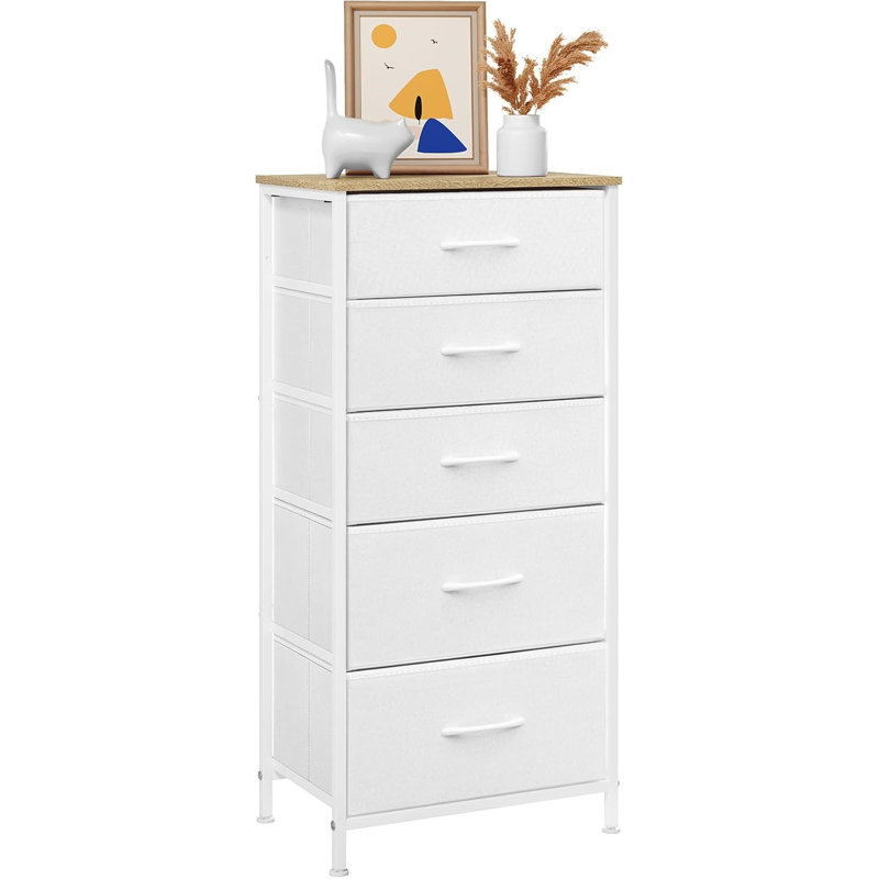 Rikeisha 5 Drawer, Highgloss Sand Grey