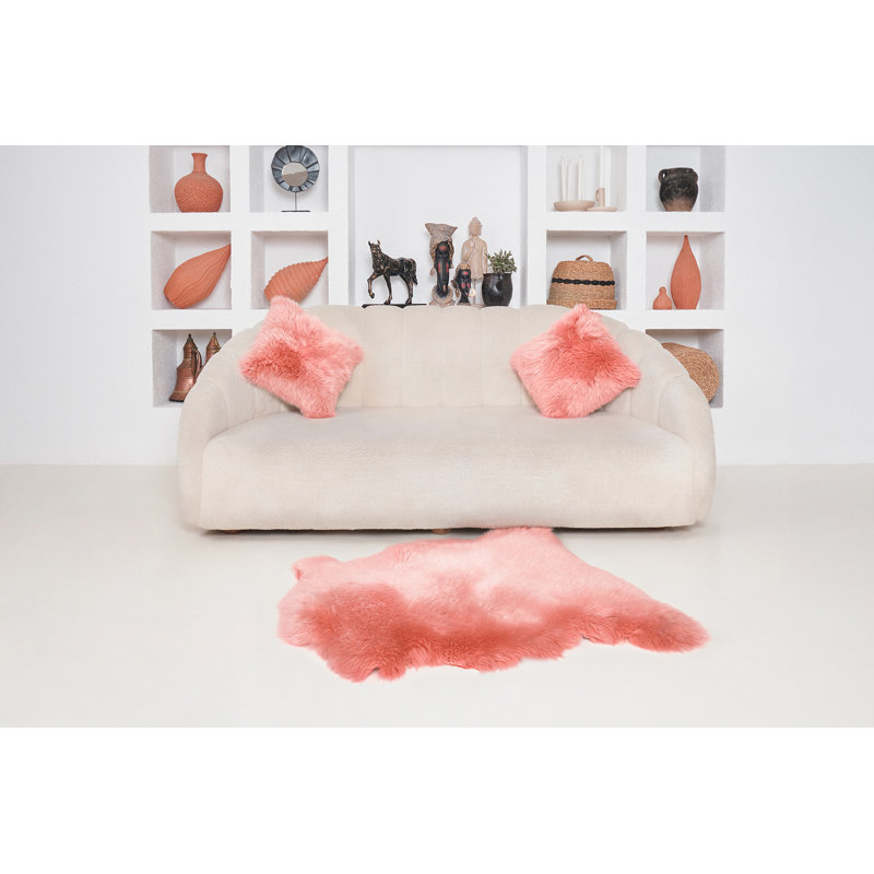 Somer Solid Colour Sheepskin Area Rug, Novelty 75cm x 100cm