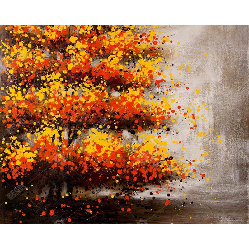 Dotted Tree Print On Canvas