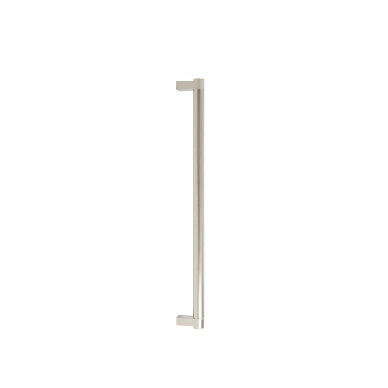 Emtek Select Appliance Pull 18" (cc), Rectangular Stem & Knurled Pull (Back-to-Back Mount), Polished Chrome, 12"