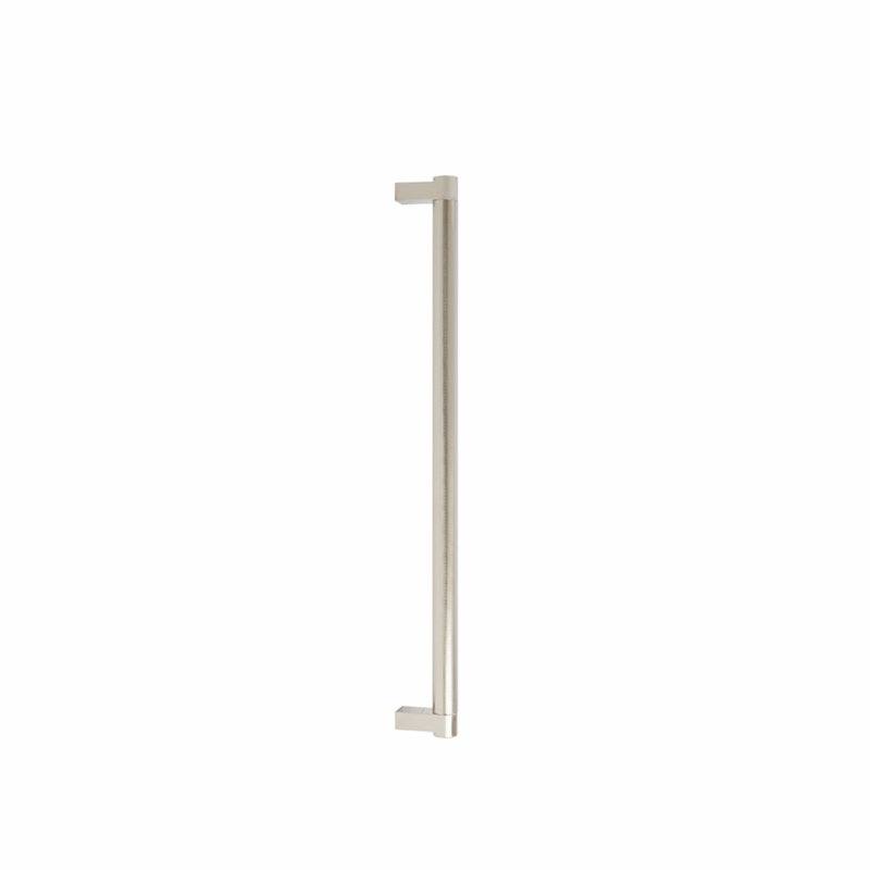 Emtek Select Appliance Pull 18" cc/ Rectangular Stem & Knurled Pull(CS), 18", Polished Chrome