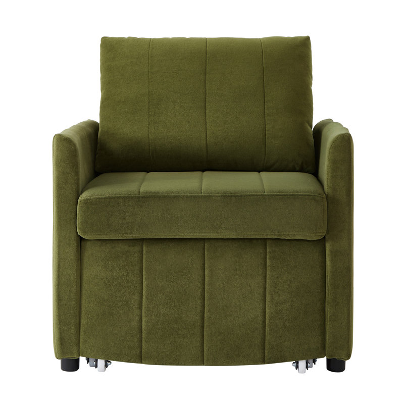 Canapé-lit rembourré convertible, Vert