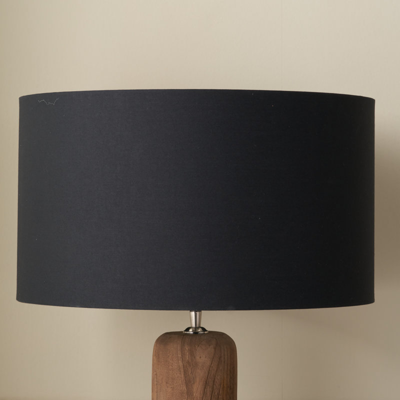 Drum Lamp Shade ( Screw On ), 23cm H x 40cm W x 40cm D, Black