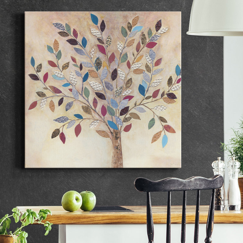 Bois fantaisiste - reproduction d'art sur toile tendue, H 32 po x l 32 po x P 1 po