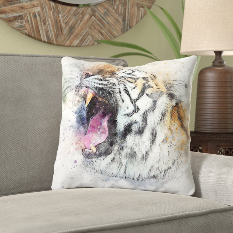 Coussin tiger Thale, Microsuède, Intérieur