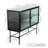 Modern Console Table with Glass Door, Cabinet with Wide Shelves