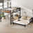 Convertible Queen Bunk Bed To Two Beds, Metal Loft & Platform Bed With Noise-Free Sleep.-531841879-531841902