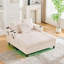 Chaise longue surdimensionnée en velours côtelé à assise profonde avec 3 coussins, charge USB, bande lumineuse à DEL RVB, porte-gobelet, poche latérale - convient au salon et à la chambre à coucher-115678321