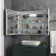 Azrielle Recessed or Surface LED Lighted Bathroom Medicine Cabinet with Mirror