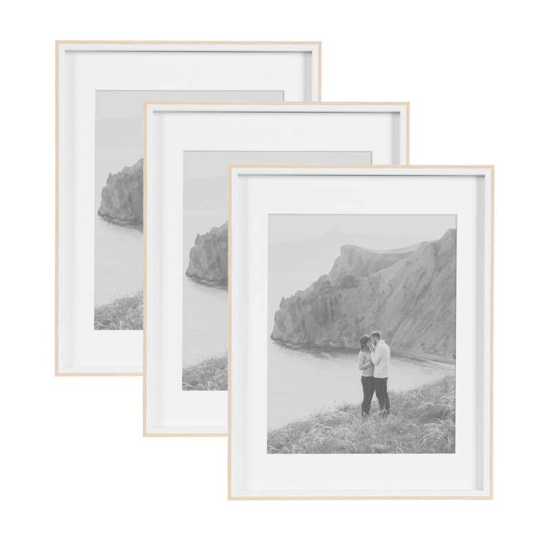 Three-Piece Picture Frame Set, 14" W x 18" H, Natural