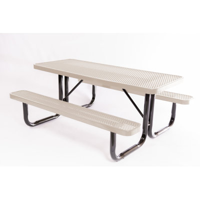 COATEDOUTDOORFURNITURE 6Ft Rect Picnic Table, Expanded, Tan