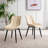 Marymar Leather Dining Chairs Set of 6 – Modern Upholstered Kitchen Side Chairs with Sturdy Metal Legs, Mid-Century Design for Dining Room, Restaurant & Office-985323085