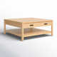 Kaplan Wood 1 Drawer Coffee Table