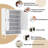 Shoe Cabinet with Doors, 6-Tier Shoe Storage Cabinet with Adjustable Shelves, Wooden Shoes Rack Shoe Storage Organizer for Entryway