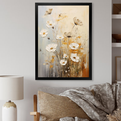 Beige Wildflowers Breeze I sur toile