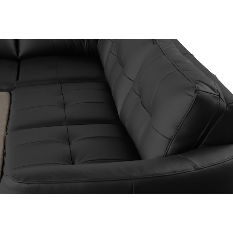 Hunnewell Sleeper Corner Sofa, Left Hand Facing, Black