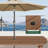 Rectangular HDPE Outdoor Dining Table With Umbrella Hole-1760956367