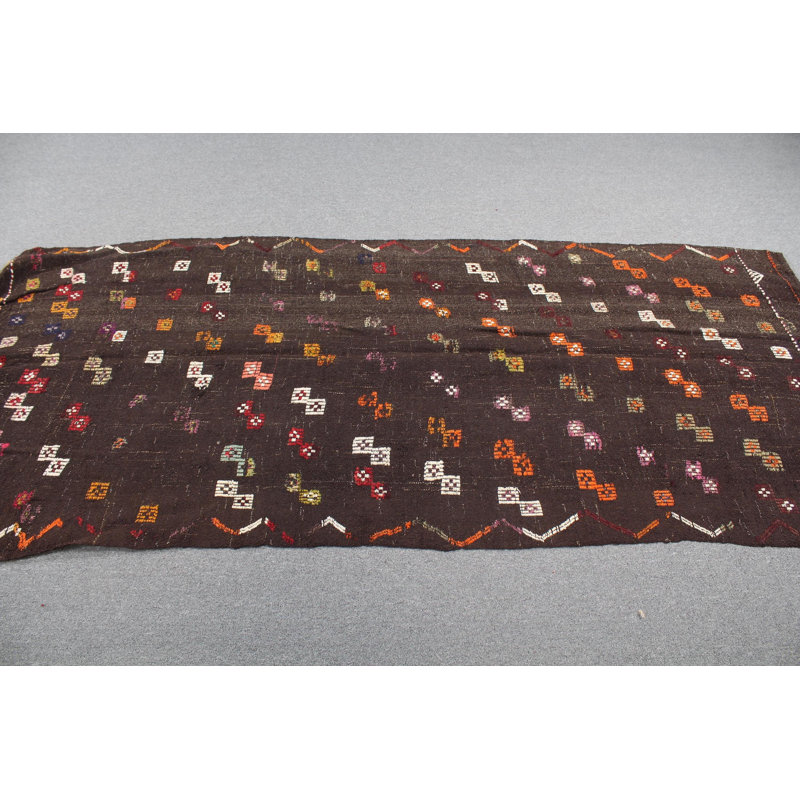 Tapis authentique en laine brodé Kilim Anatolian pour décoration de salon