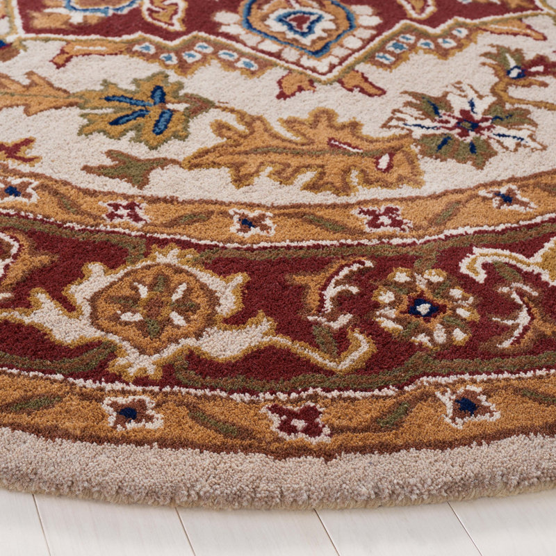 Tapis oriental en laine touffeté à la main Alg, Rond 6 pi
