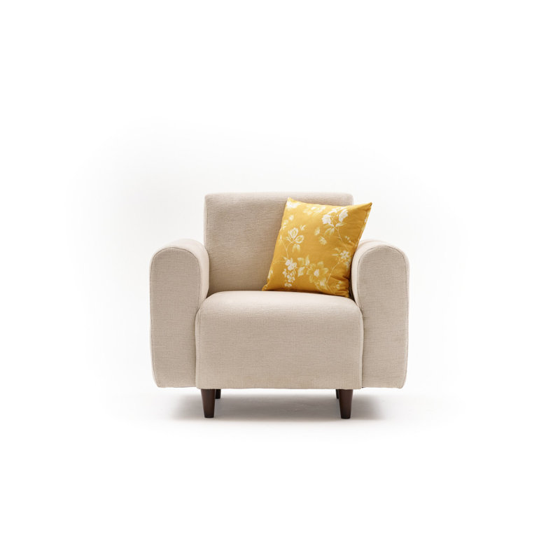 Bolat Upholstered Armchair, Cream