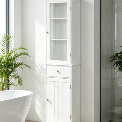 MDF / Particle Board Freestanding Linen Cabinet