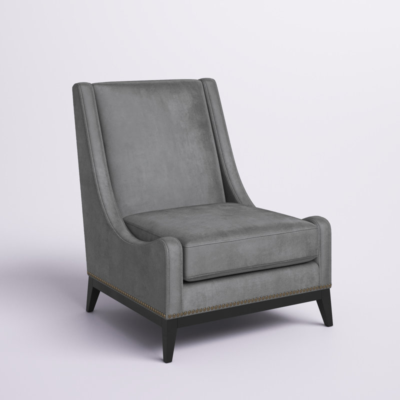 Méridienne Confident Accent, Velours gris performance