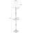 White + Nut-brown Fabric + Solid Wood Free form Floor Lamps