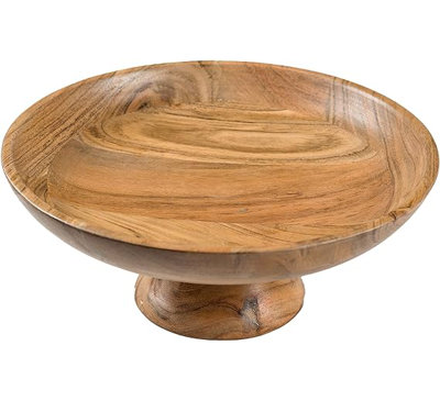 Fruit Bowl Plain Acacia -12"x2" -Natural