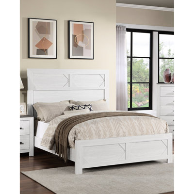 Grand lit avec tête de lit haute blanche, design contemporain, panneau de particules pour rafraîchir la chambre à coucher, mobilier