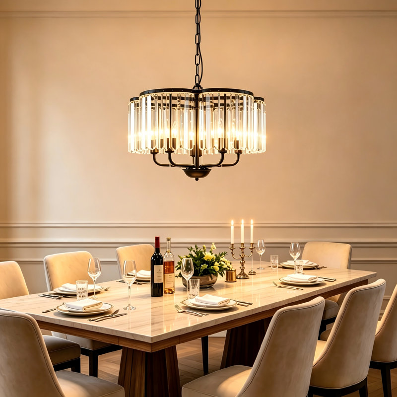 Friedhardt 5-light Crystal Chandelier With Flower Shades