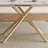 59-Inch Modern Rectangle Expandable Dining Table Retractable Leaf Sintered Stone Top Golden Carbon Steel X-Base 4-6 Person-1758492951