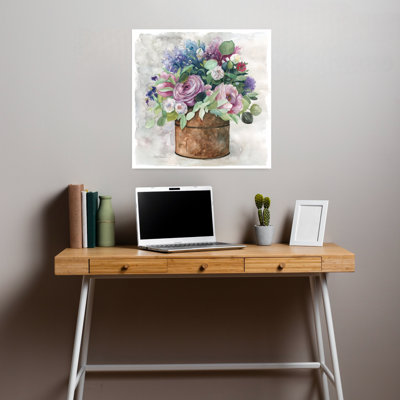 «My English Garden Delicate Elegant Romantic Lilac Peony», art mural printanier