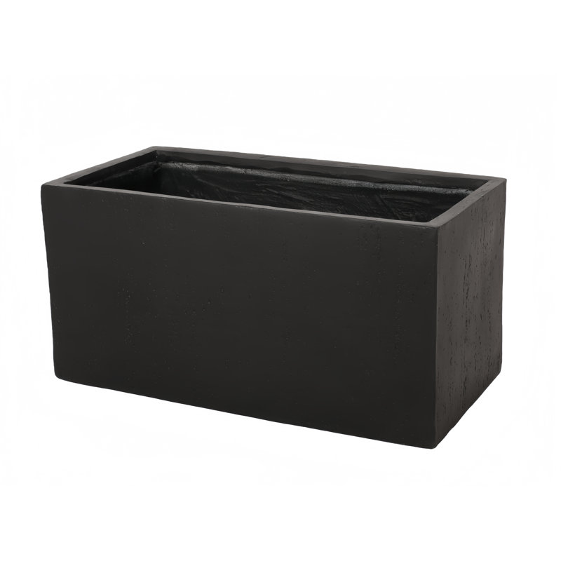Grande boîte à fleurs Mgo 31 po, H 16 po x l 15,75 po x P 31,25 po, Noir