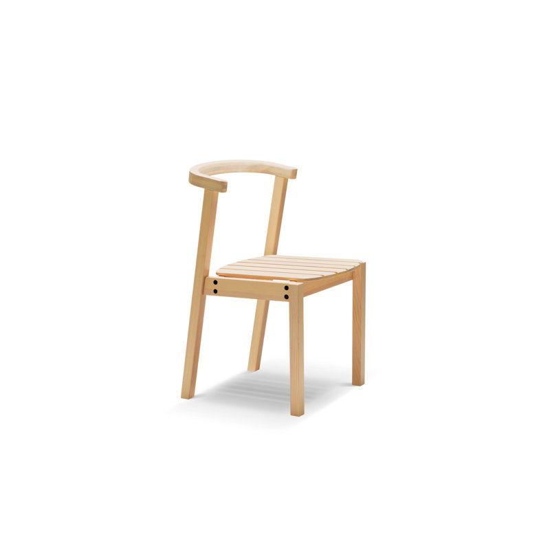 Calme Jardin Patio Dining Side Chair, Ash Tree
