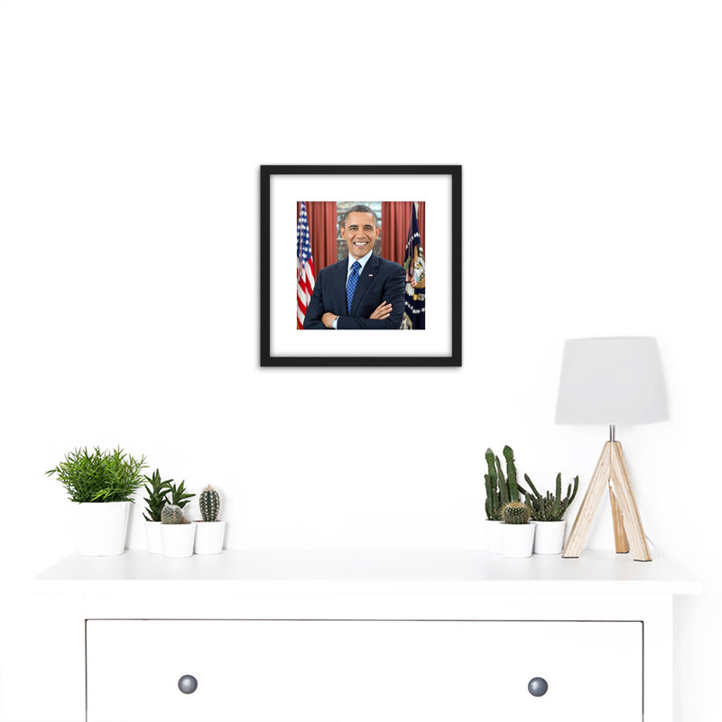 Portrait US President Barack Obama by Pete Souza - Single Picture Frame Print