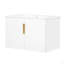 Meuble-lavabo de salle de bain vintage 30 po avec lavabo en céramique, lavabo simple en céramique à 3 trous, meuble-lavabo avec 2 portes à fermeture douce-117193334