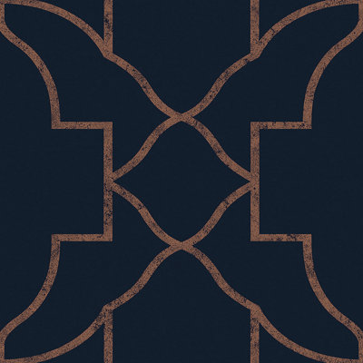 Geometric Metallic Wallpaper Double Roll