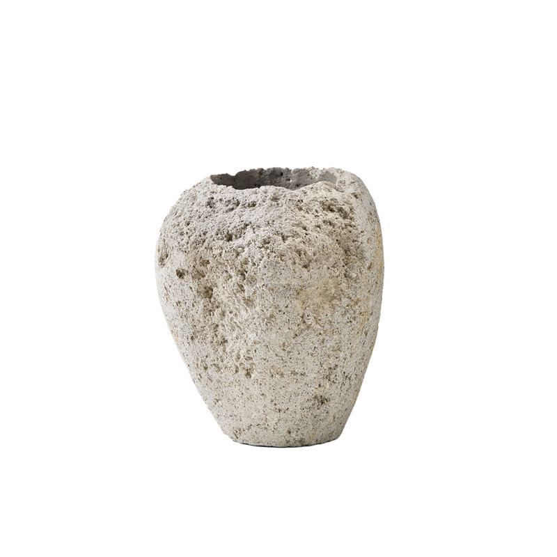 Dakota Fields Pumice Urn Vase, Lava Rock Vase For Flowers, Plants, Candle Holder - Perfect For Living Rooms, Kitchens, Bedrooms, Office, Weddings - 8" Long X 7" Wide X 11" Tall