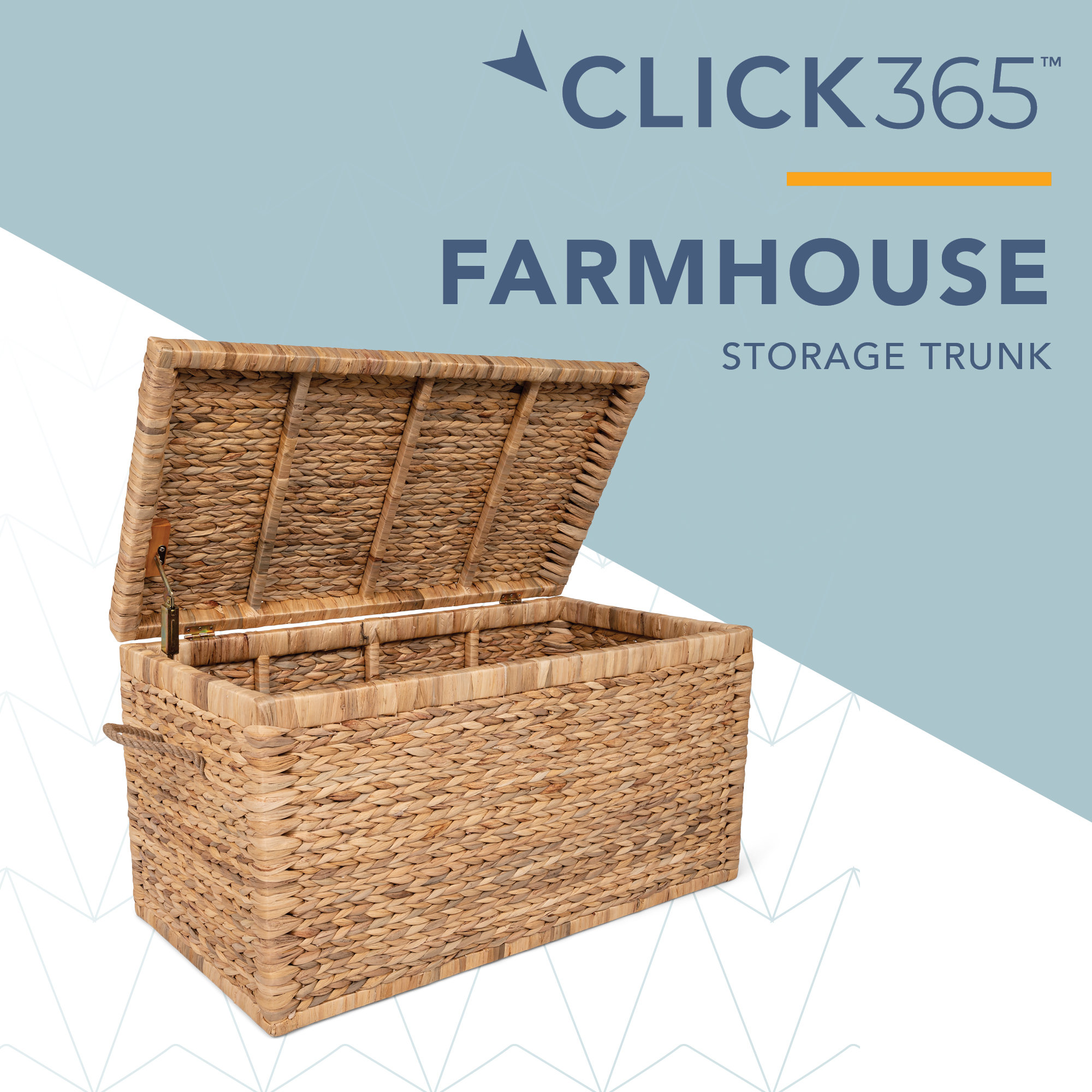 ClickDecor Bella ClickDecor Rustic Farmhouse Wicker Lightweight Indoor/Outdoor Storage Container Ottoman & Reviews | Wayfair