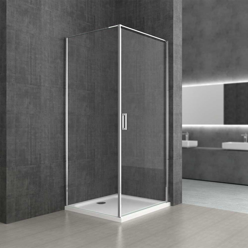 900 x 900mm Shower Enclosure - Pivot Door Left Hand Side Handle, Left