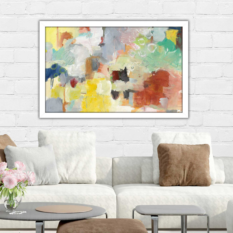 Été se levant - Peinture, Cadre blanc, H 21,5 po x l 27,5 po x P 0,75 po