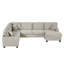 Canapé modulaire Canapé modulaire en U de 125,2 po avec repose-pieds mobile et poches de rangement latérales pour le salon