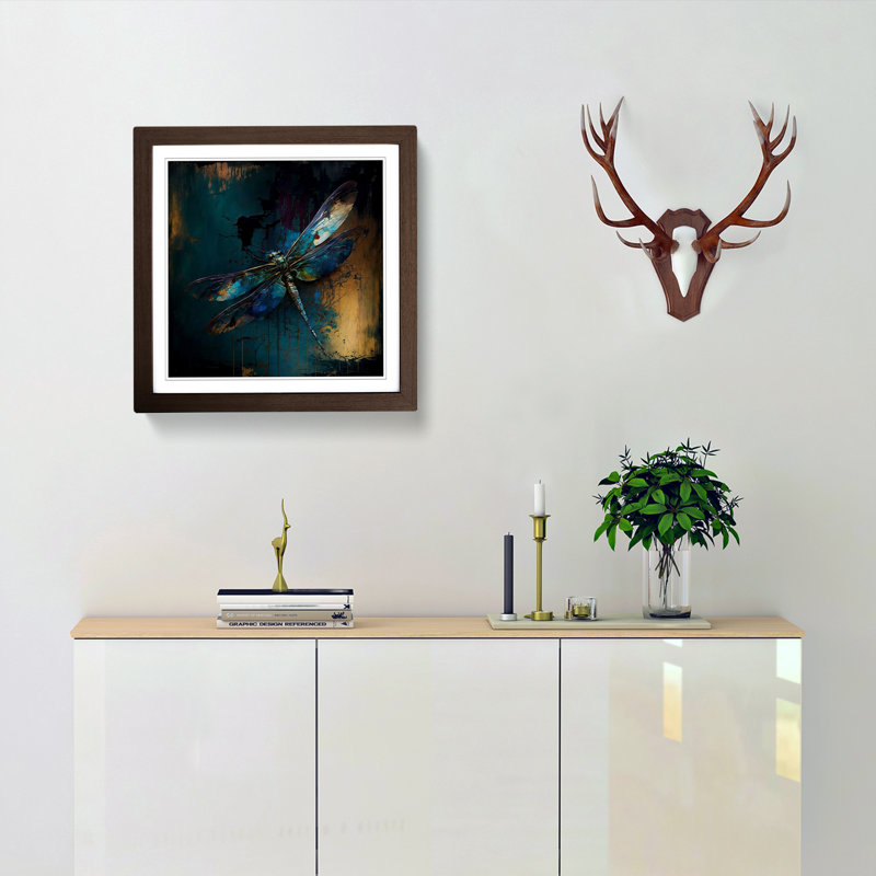 Single Picture Frame Print on Wood, Walnut