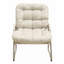 Chaise longue d'extérieur (ensemble de 2) - Structure en fer et osier en plastique